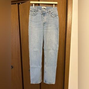 Abercrombie Curve Love Assymetrical Jeans